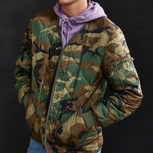 MENS ALPHA INDUSTRIES CAMO WOODLAND LINER JACKET